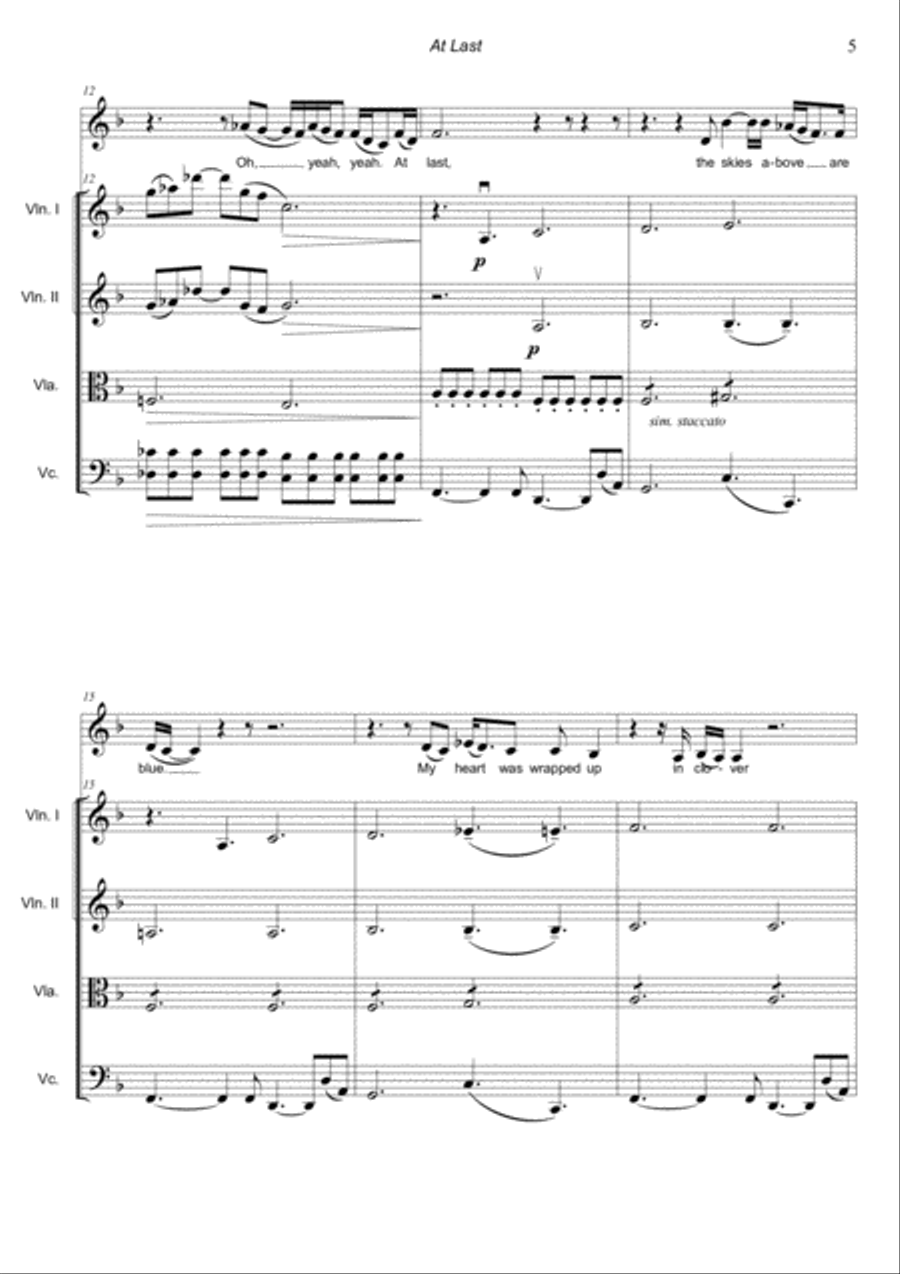 At Last String Quartet scores gallery preview page 5