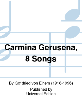 Carmina Gerusena, 8 Songs
