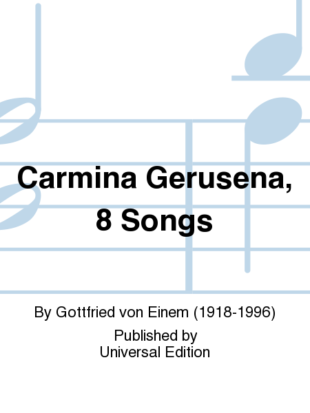 Carmina Gerusena, 8 Songs