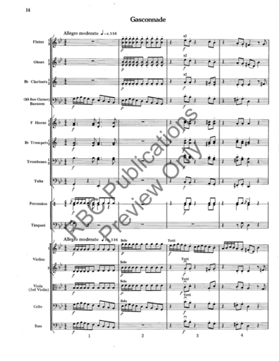 Overture In G Minor Full Orchestra scores gallery preview page 15