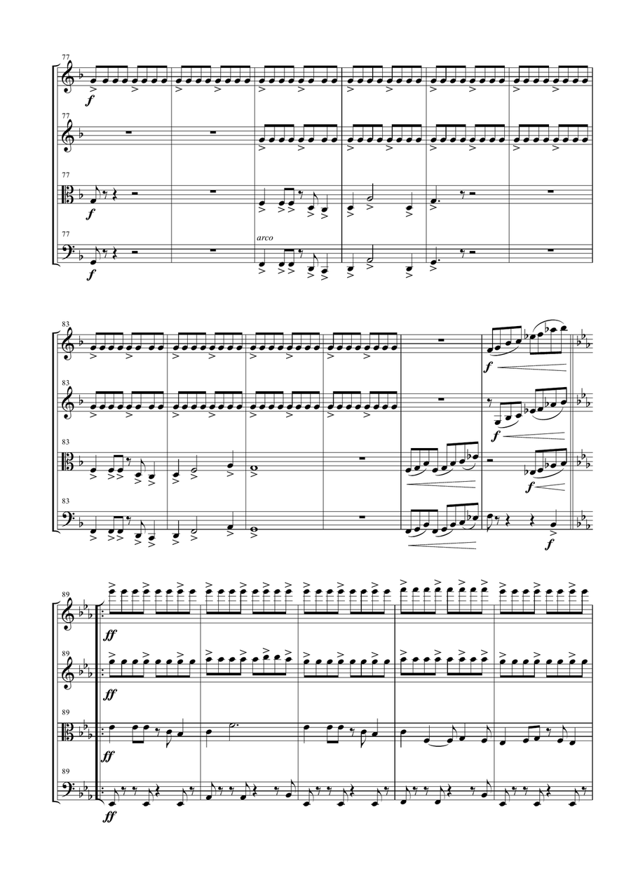 The Magnificent Seven String Quartet scores gallery preview page 6