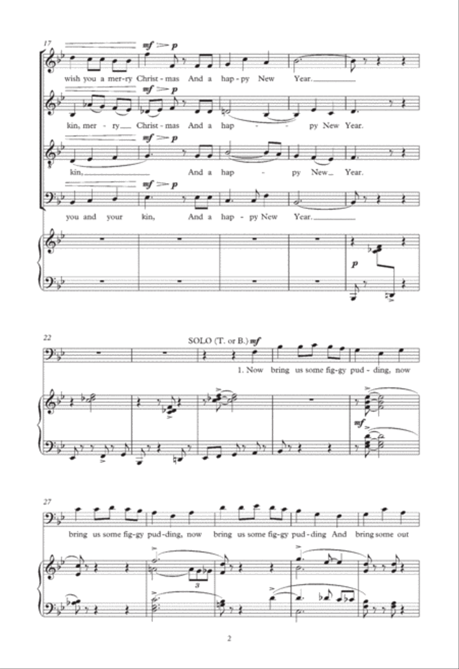 We Wish You A Merry Christmas (arr. John Gardner) 4-Part scores gallery preview page 2