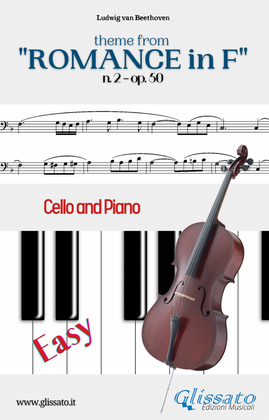 Book cover for Theme from "Romance in F" easy for Cello and Piano