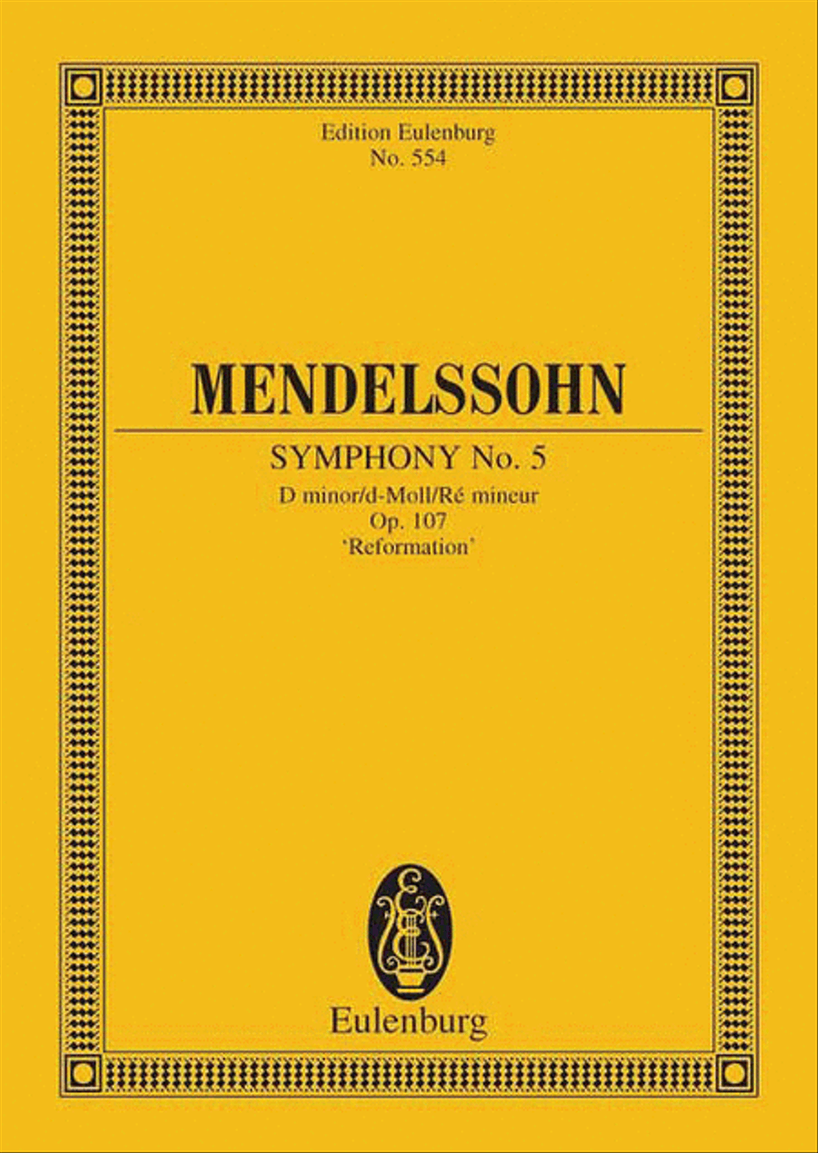 Symphony No. 5 in D Minor, Op. 107 “Reformation” Orchestra scores gallery preview page 1