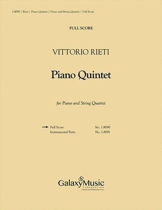 Piano Quintet (Score)