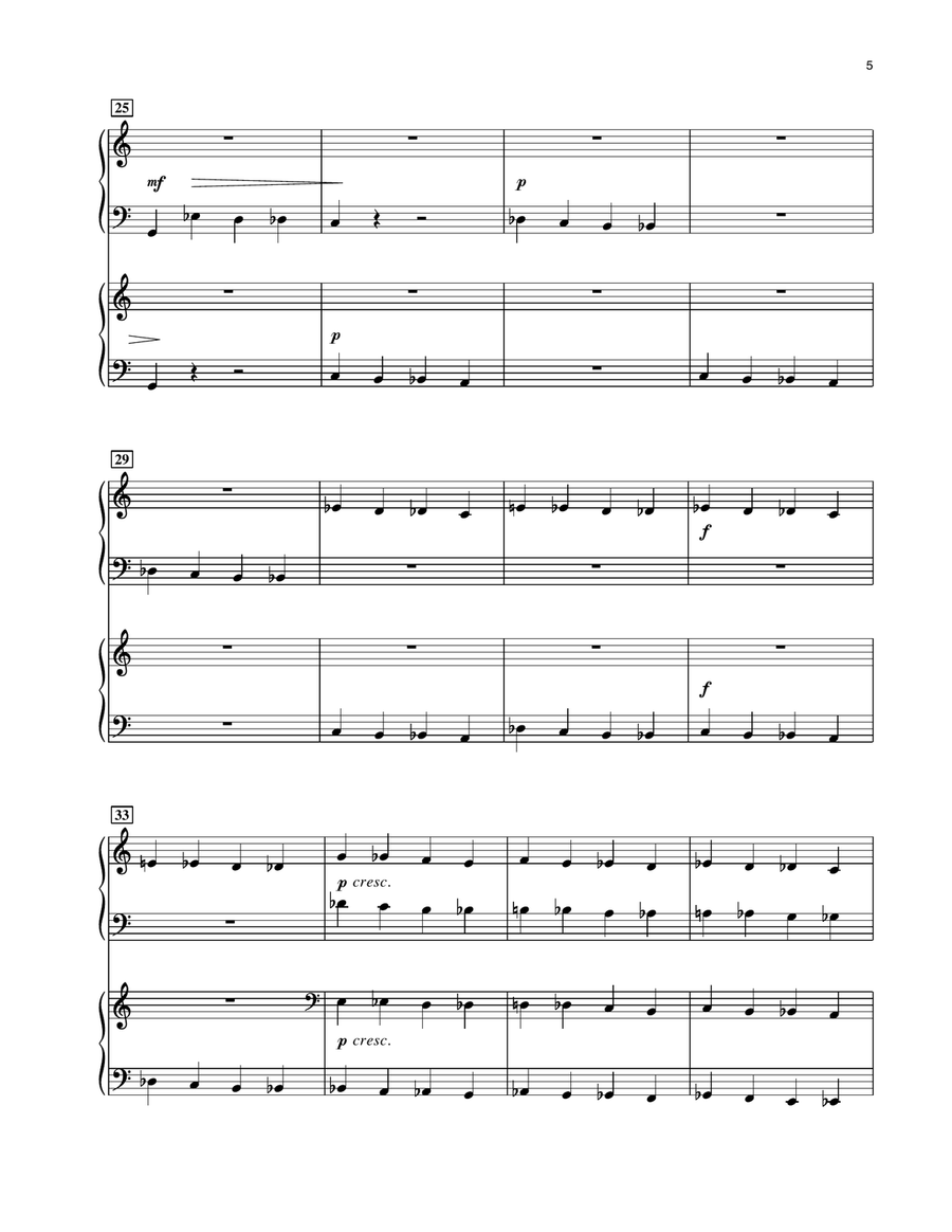 The Chase (from Presto Scherzo) (for 2 pianos) Piano Duet scores gallery preview page 3
