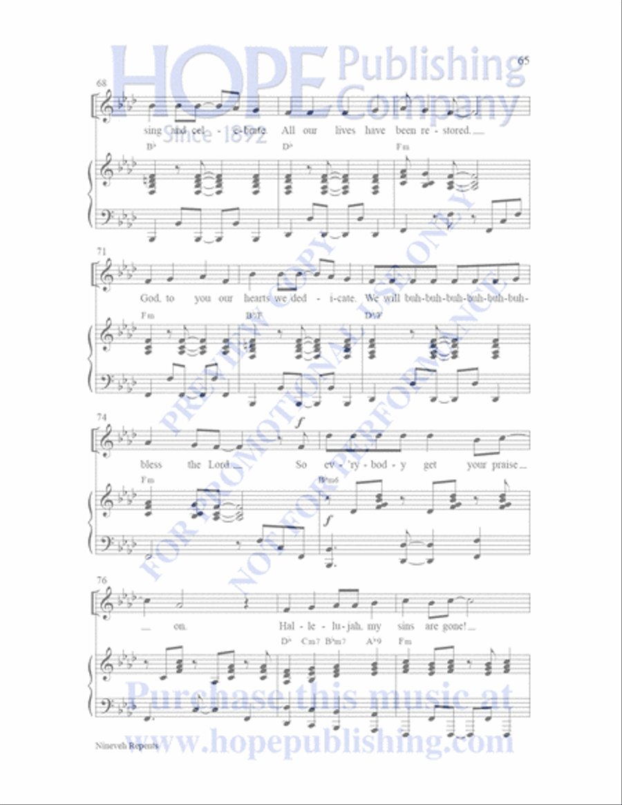 Sailor's Bible Children's Choir scores gallery preview page 66