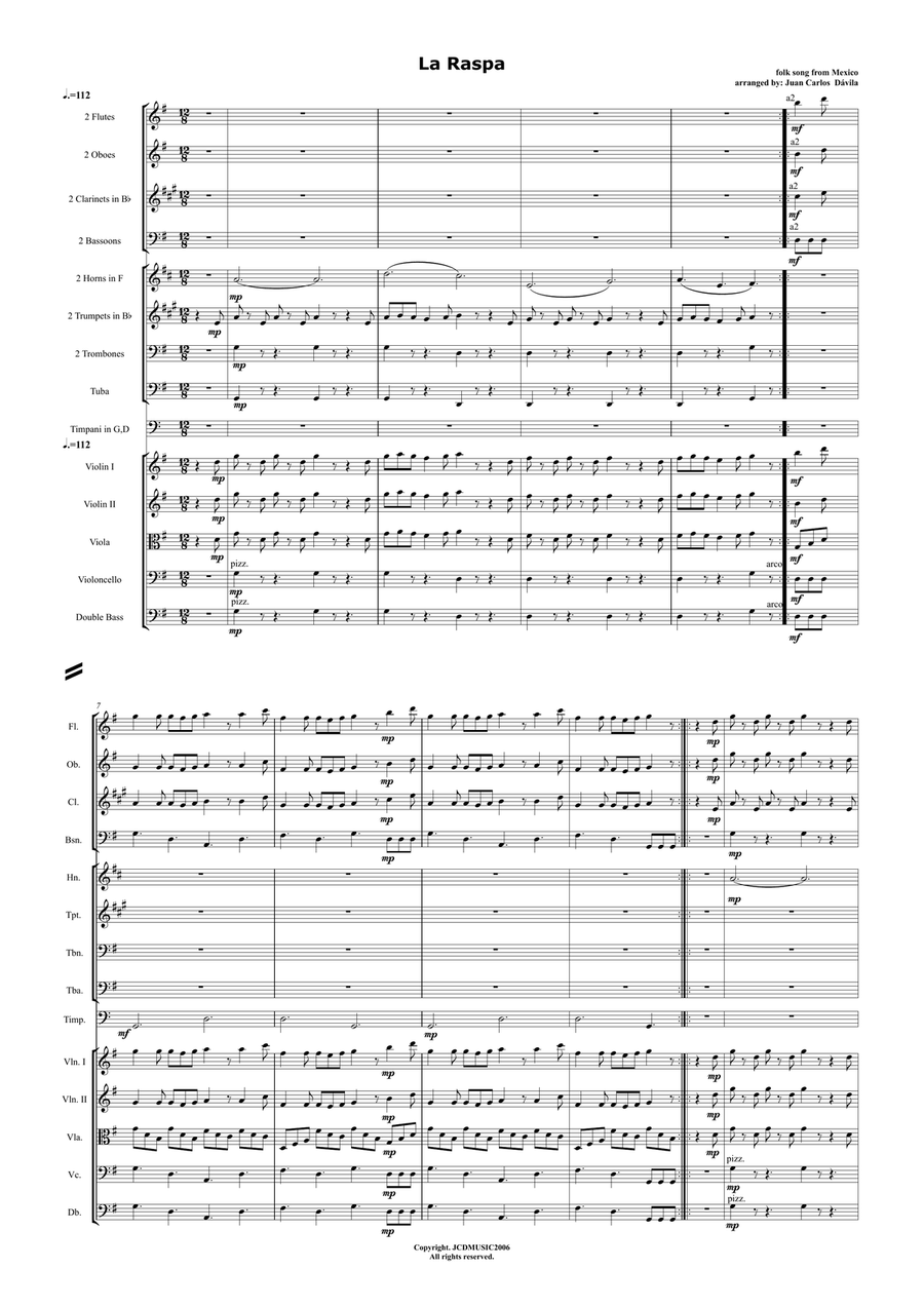 La Raspa Full Orchestra scores gallery preview page 1