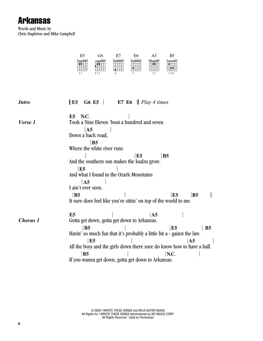 Arkansas Electric Guitar scores gallery preview page 1