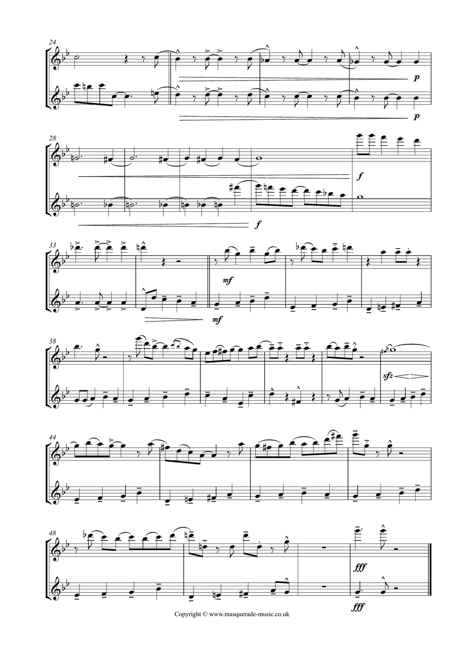 More Graded Flute Duets (intermediate to advanced) 24 duets in varying styles (swing, ragtime, conte Flute Duet scores gallery preview page 6
