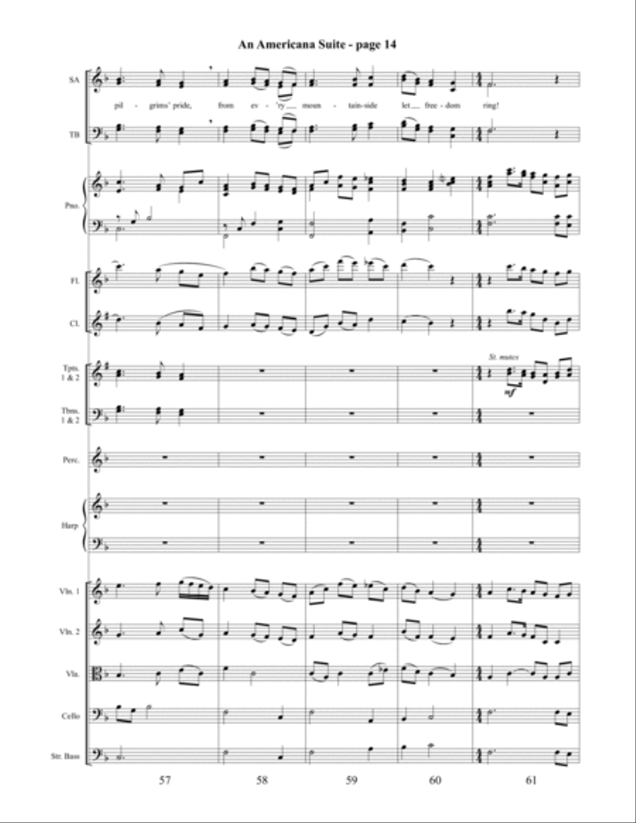 An Americana Suite 4-Part scores gallery preview page 15