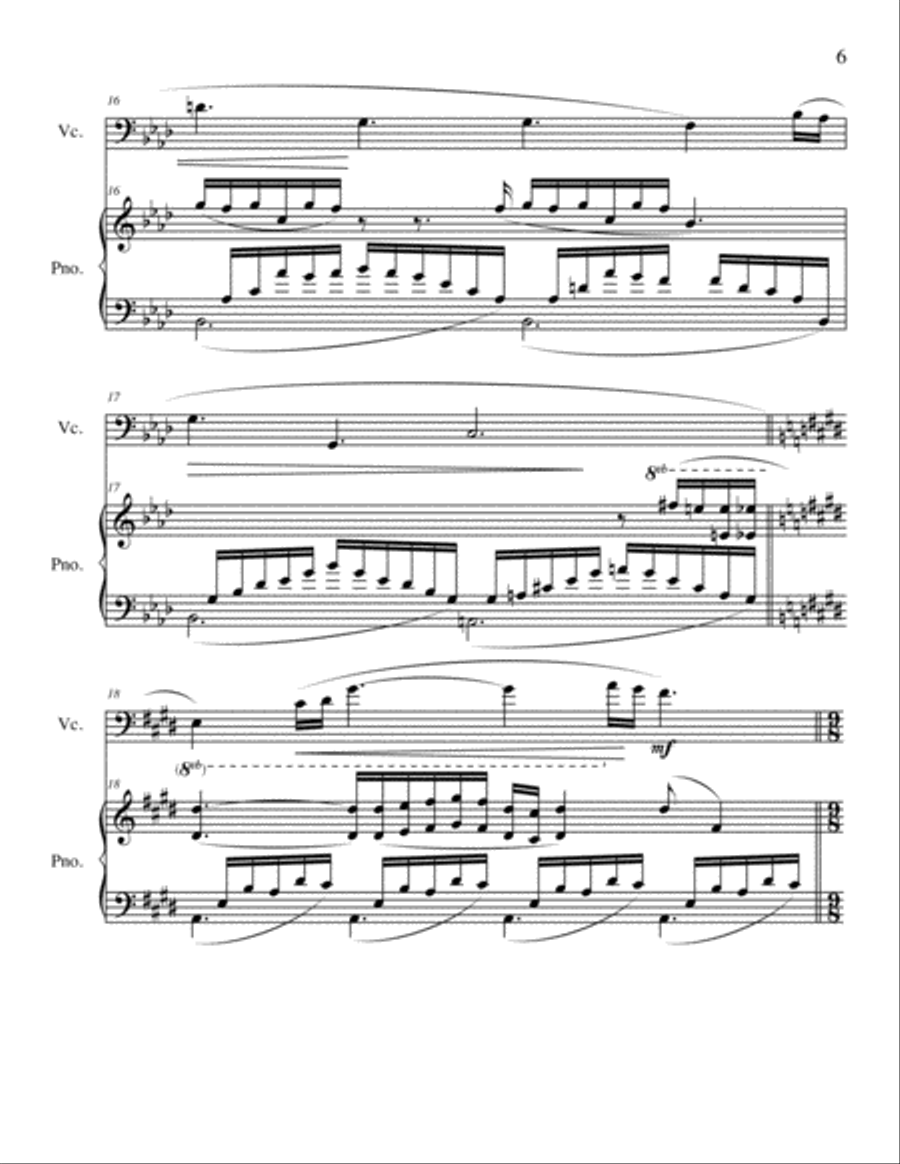Highbrow for Cello and Piano Piano scores gallery preview page 6