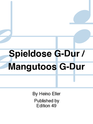 Book cover for Spieldose G-Dur / Mangutoos G-Dur