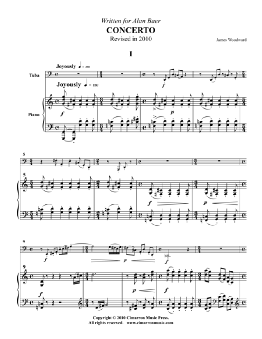 Concerto Tuba scores gallery preview page 1
