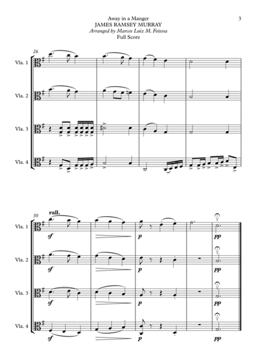 Away in a Manger - Viola Quartet image number null