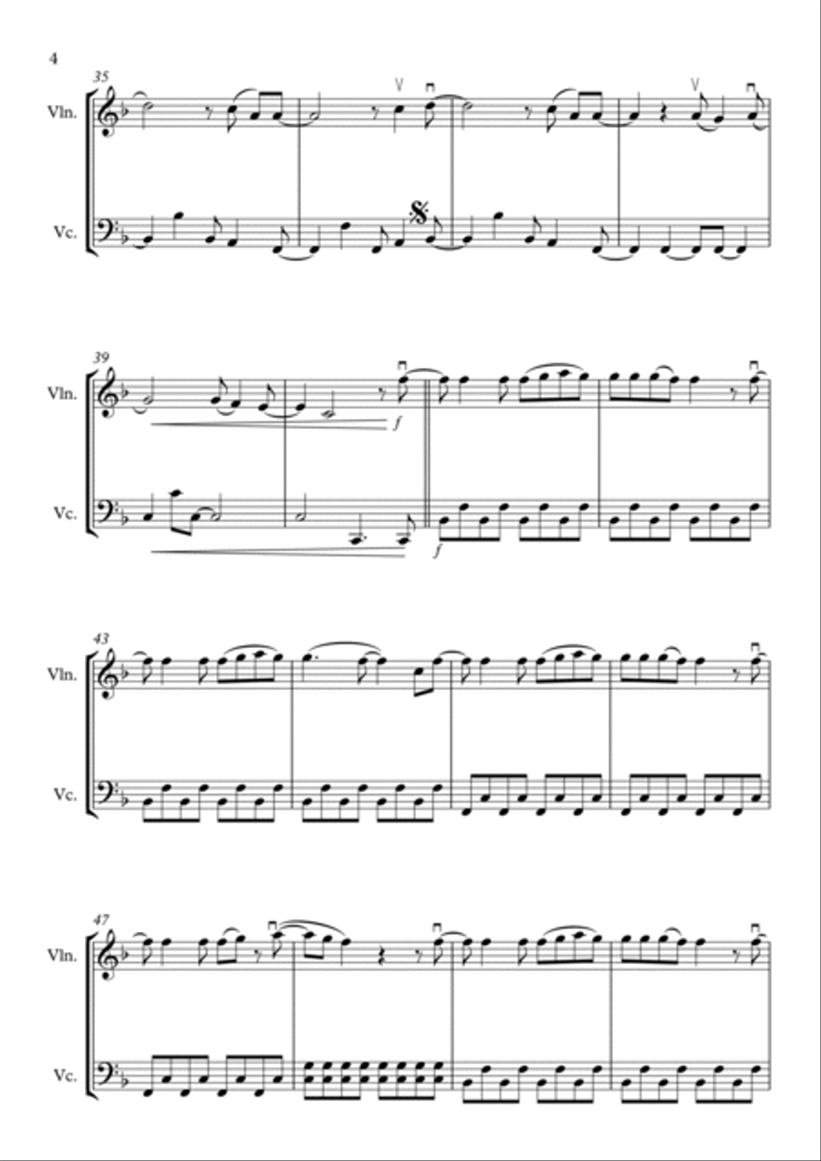 Hold Back The River String Duet scores gallery preview page 6