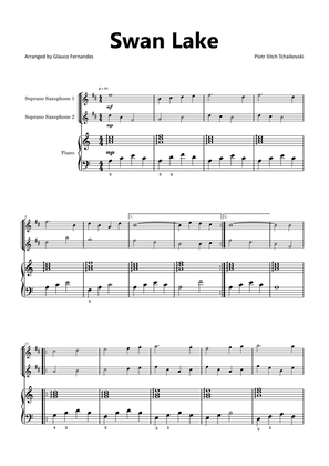 Swan Lake - Soprano Saxophone Duet with Piano