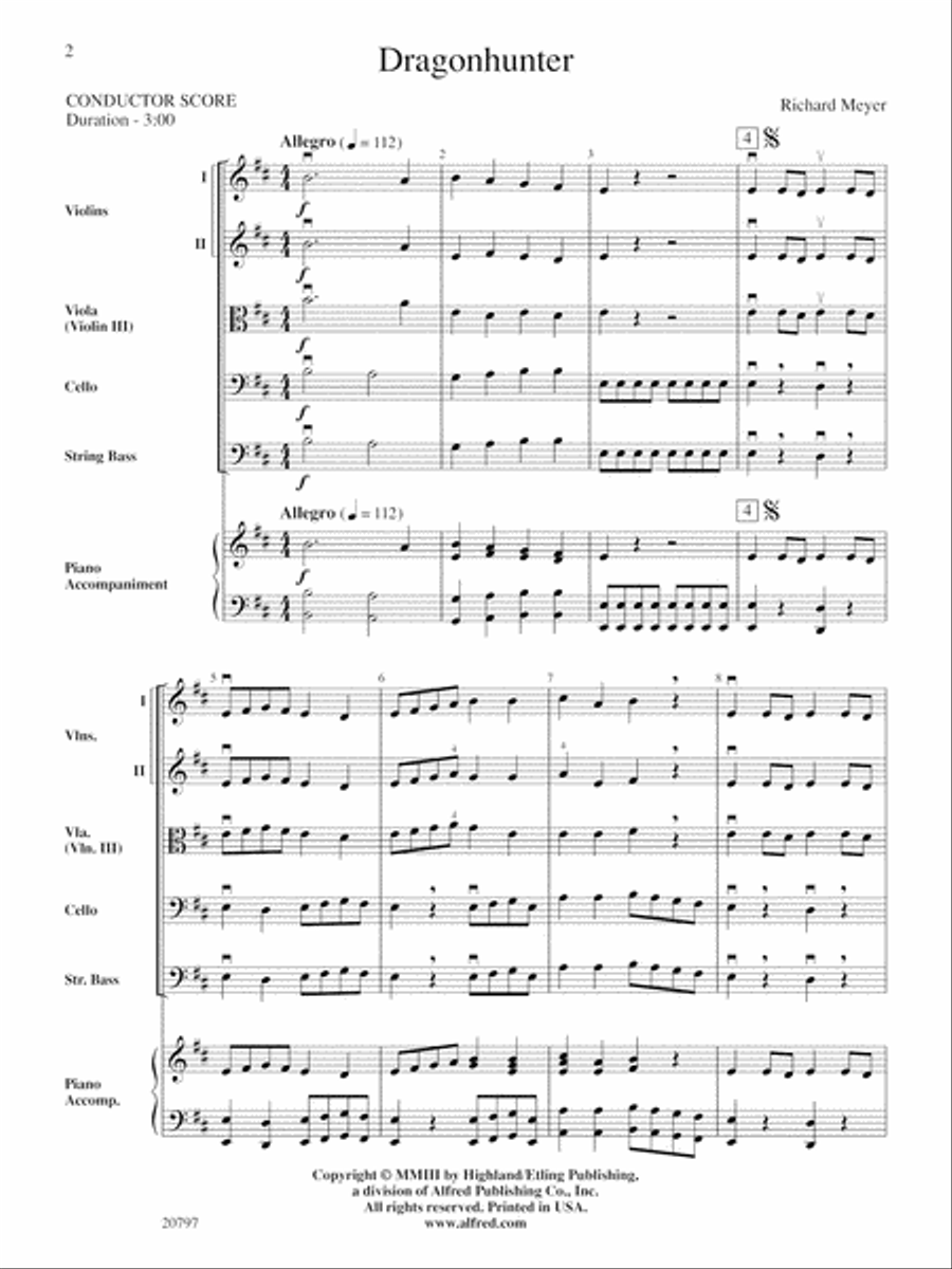 Dragonhunter: Score String Orchestra scores gallery preview page 2