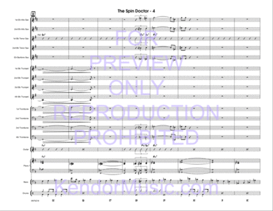 Sorry, Wrong Number (Full Score) Jazz Ensemble scores gallery preview page 5