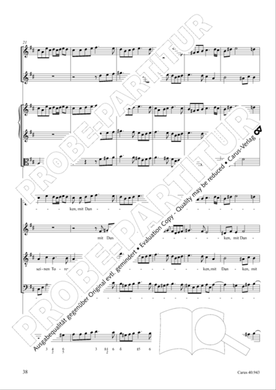 Shout to the Lord, all the earth (Jauchzet dem Herrn, alle Welt) 4-Part scores gallery preview page 45
