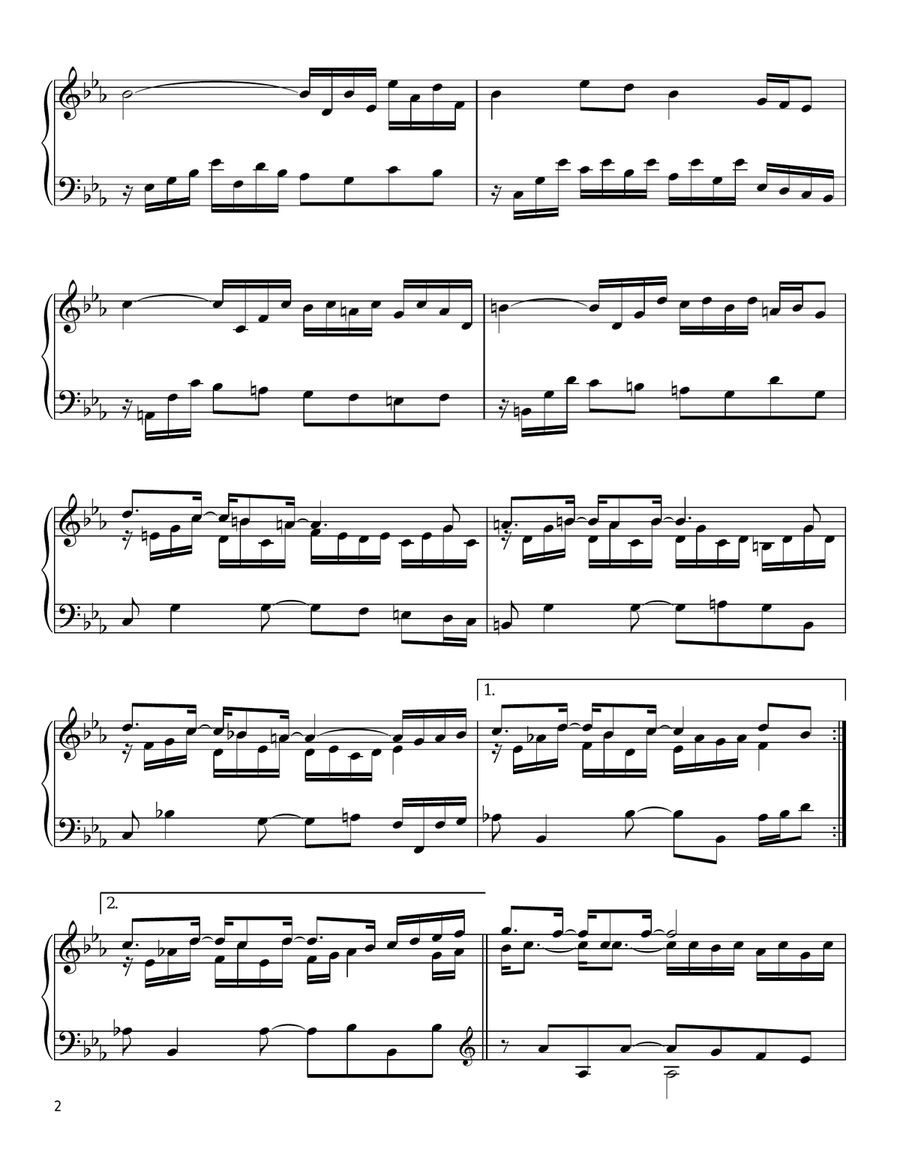 Overjoyed (in the style of Johann Sebastian Bach) Piano Solo scores gallery preview page 2