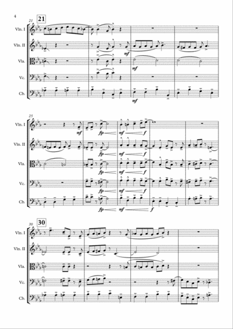 Theme From Family Guy String Quintet scores gallery preview page 5