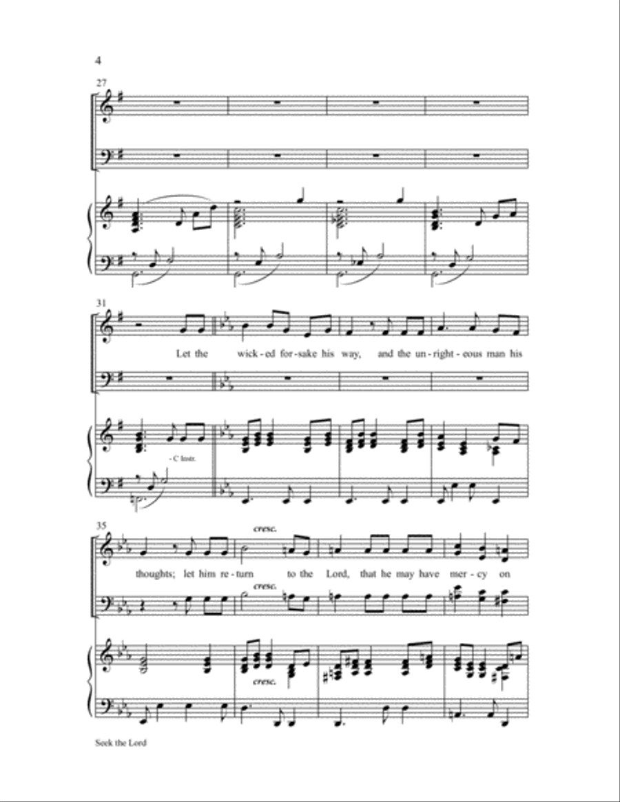 Seek the Lord Choir scores gallery preview page 4
