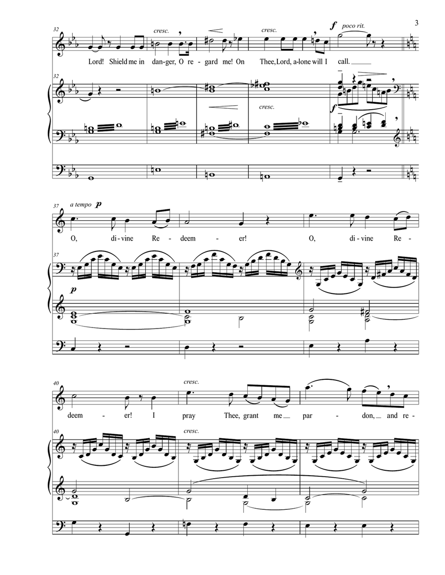 O, Divine Redeemer! (Organ Accompaniment) Piano, Vocal scores gallery preview page 5