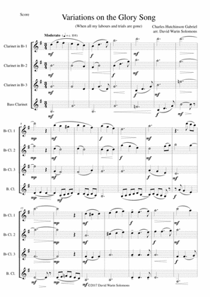 Variations on the Glory Song for clarinet quartet