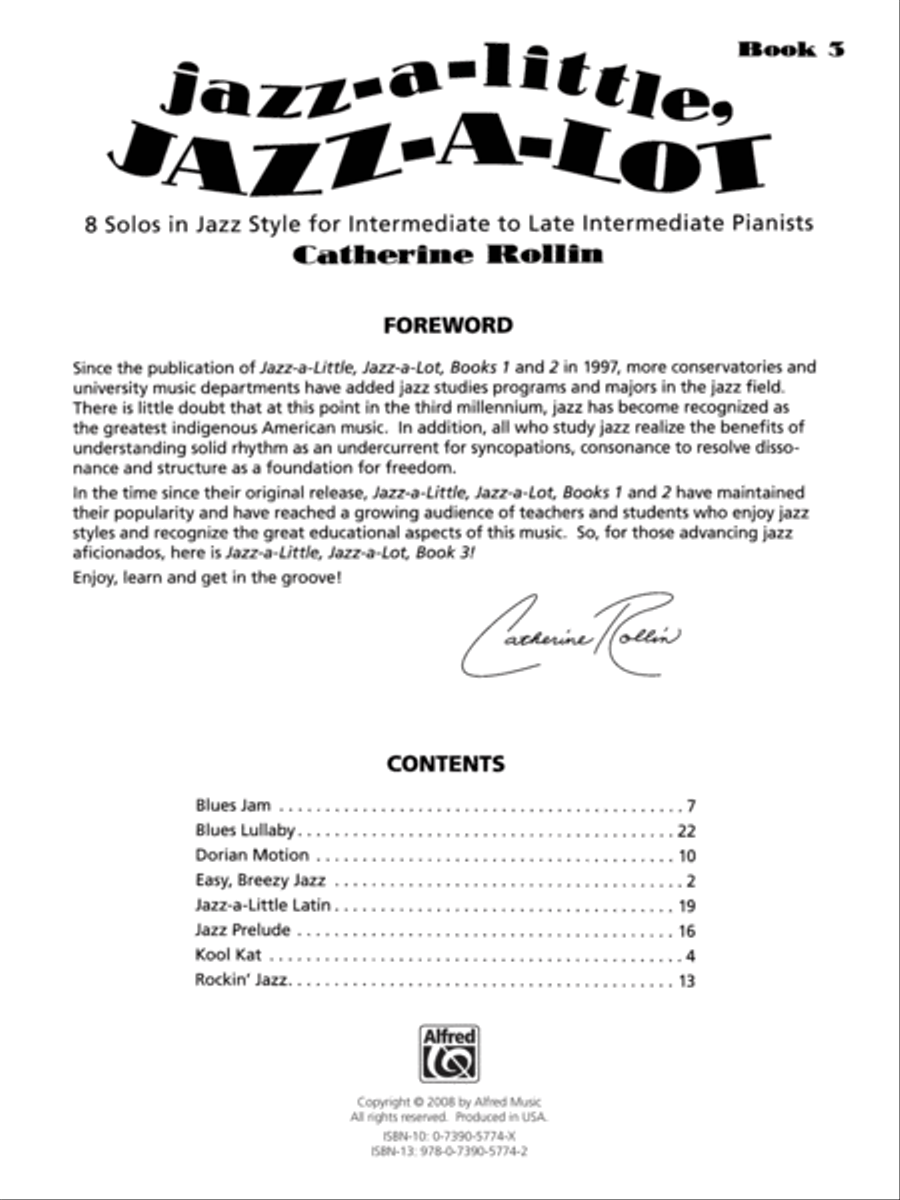 Jazz-a-Little, Jazz-a-Lot, Book 3 Piano Solo scores gallery preview page 2