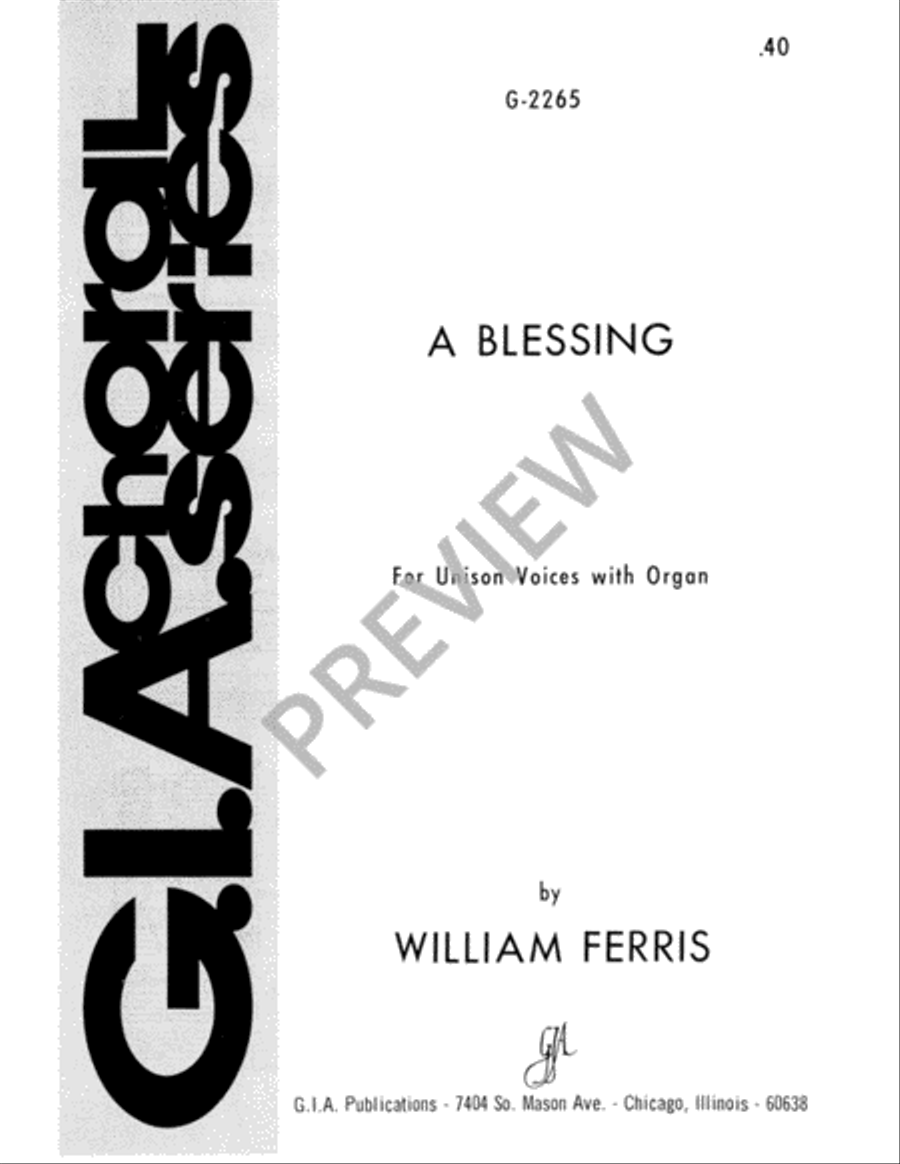 A Blessing Unison Choir scores gallery preview page 2