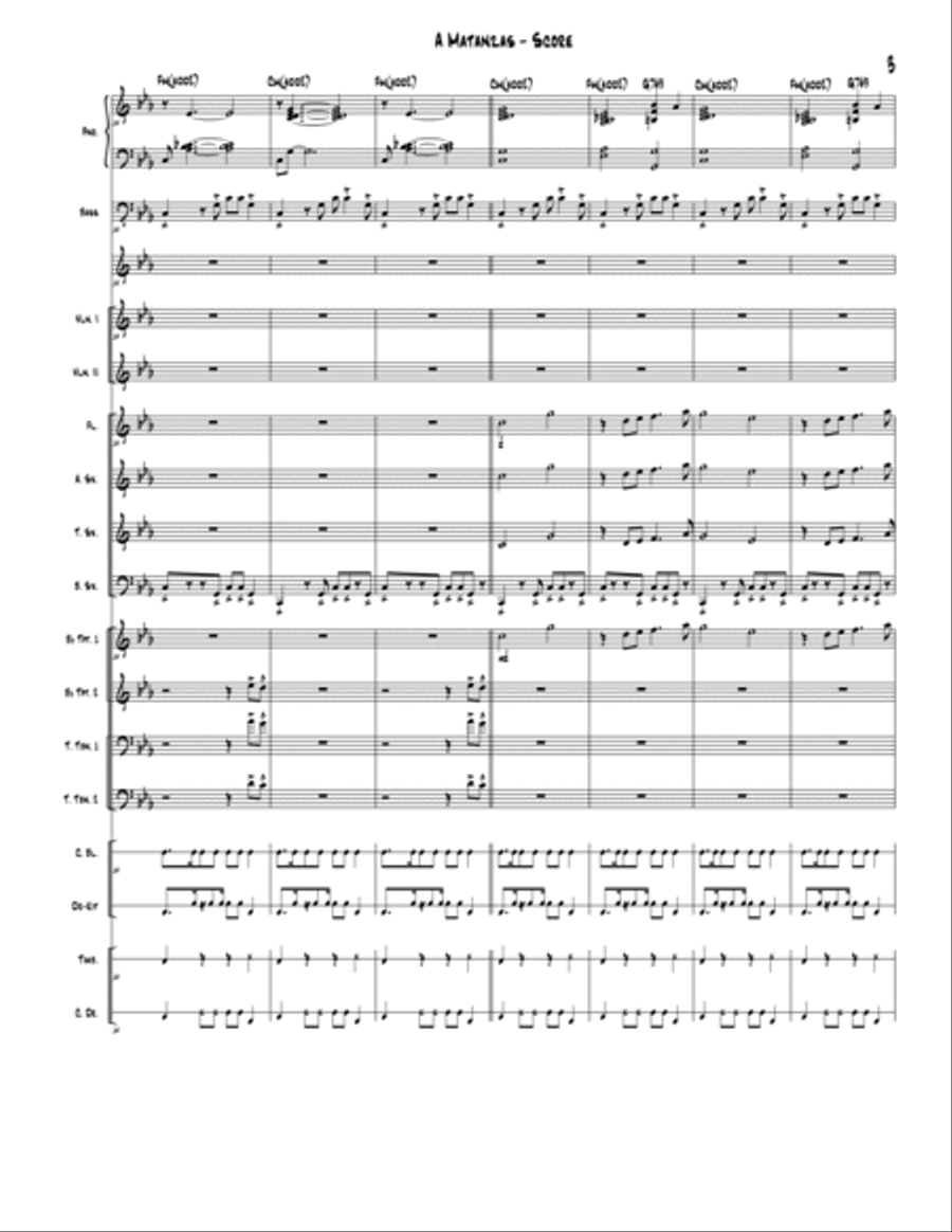 A Matanzas Jazz Ensemble scores gallery preview page 4