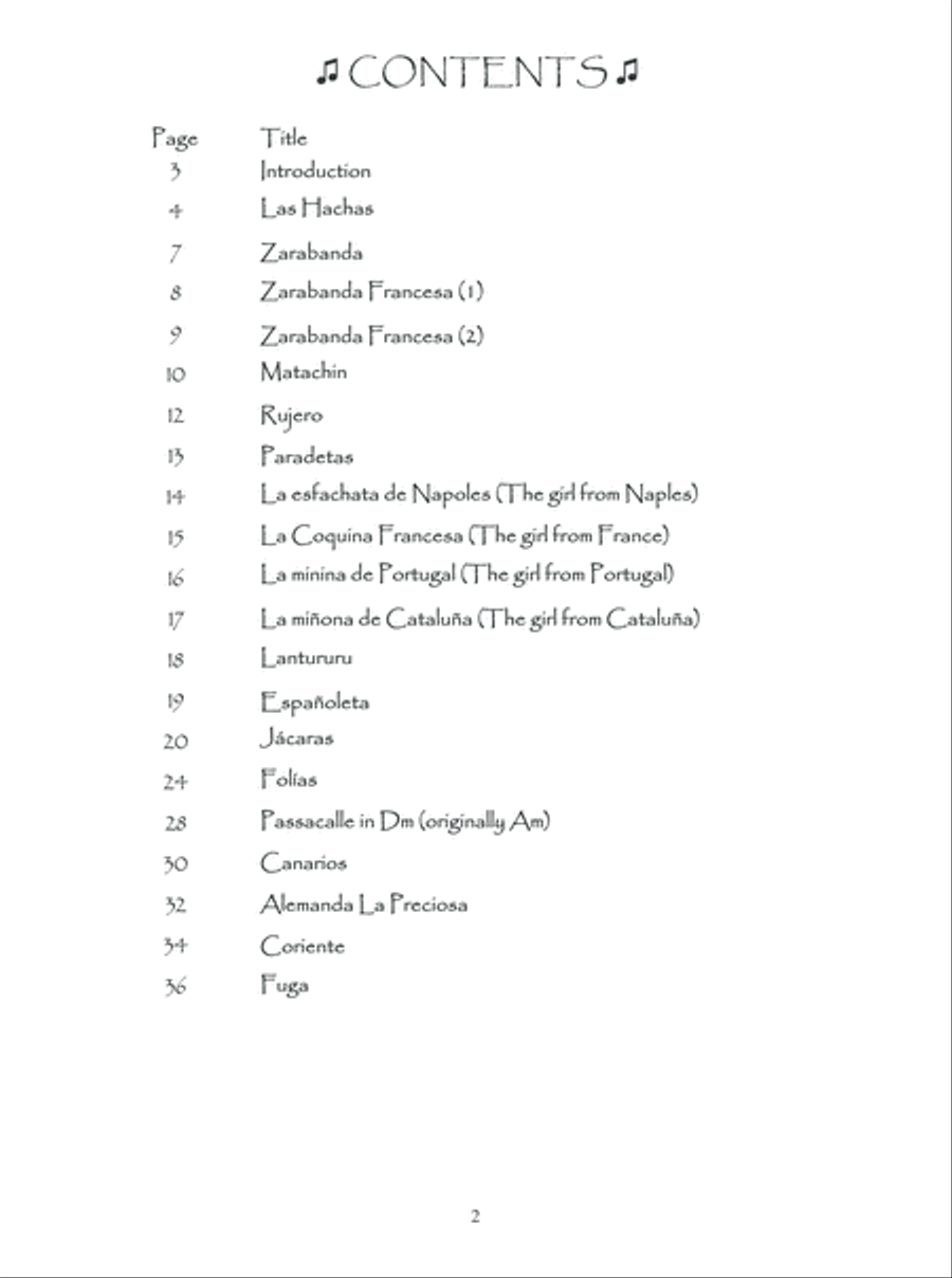 20 Spanish Baroque Pieces by Gaspar Sanz Arranged for Uke Ukulele scores gallery preview page 3