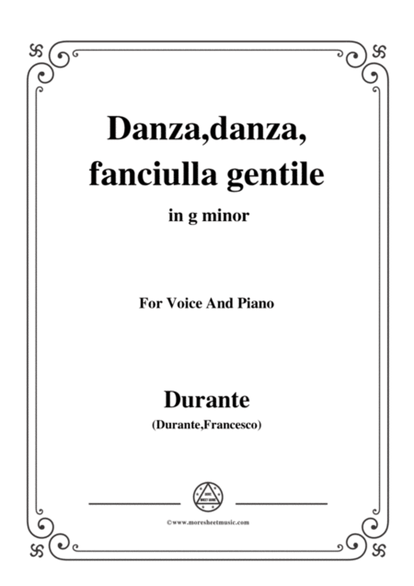 Durante-Danza,danza,fanciulla gentile,in g minor,for Voice and Piano image number null