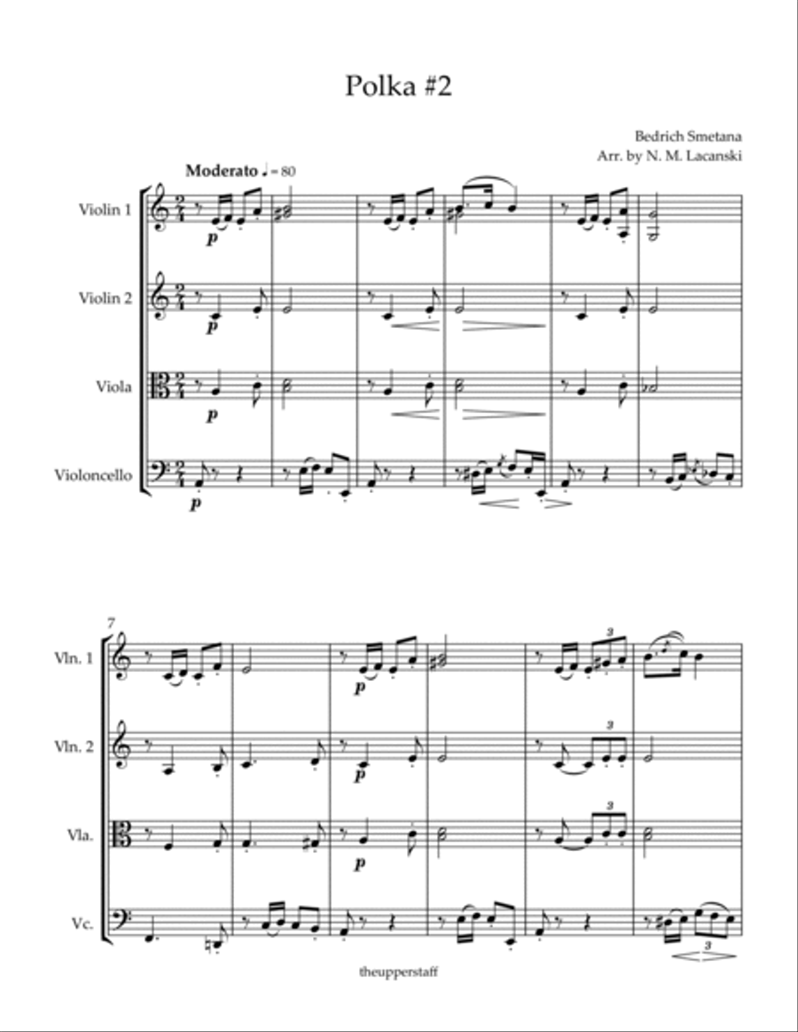 Polka #2 String Quartet scores gallery preview page 2
