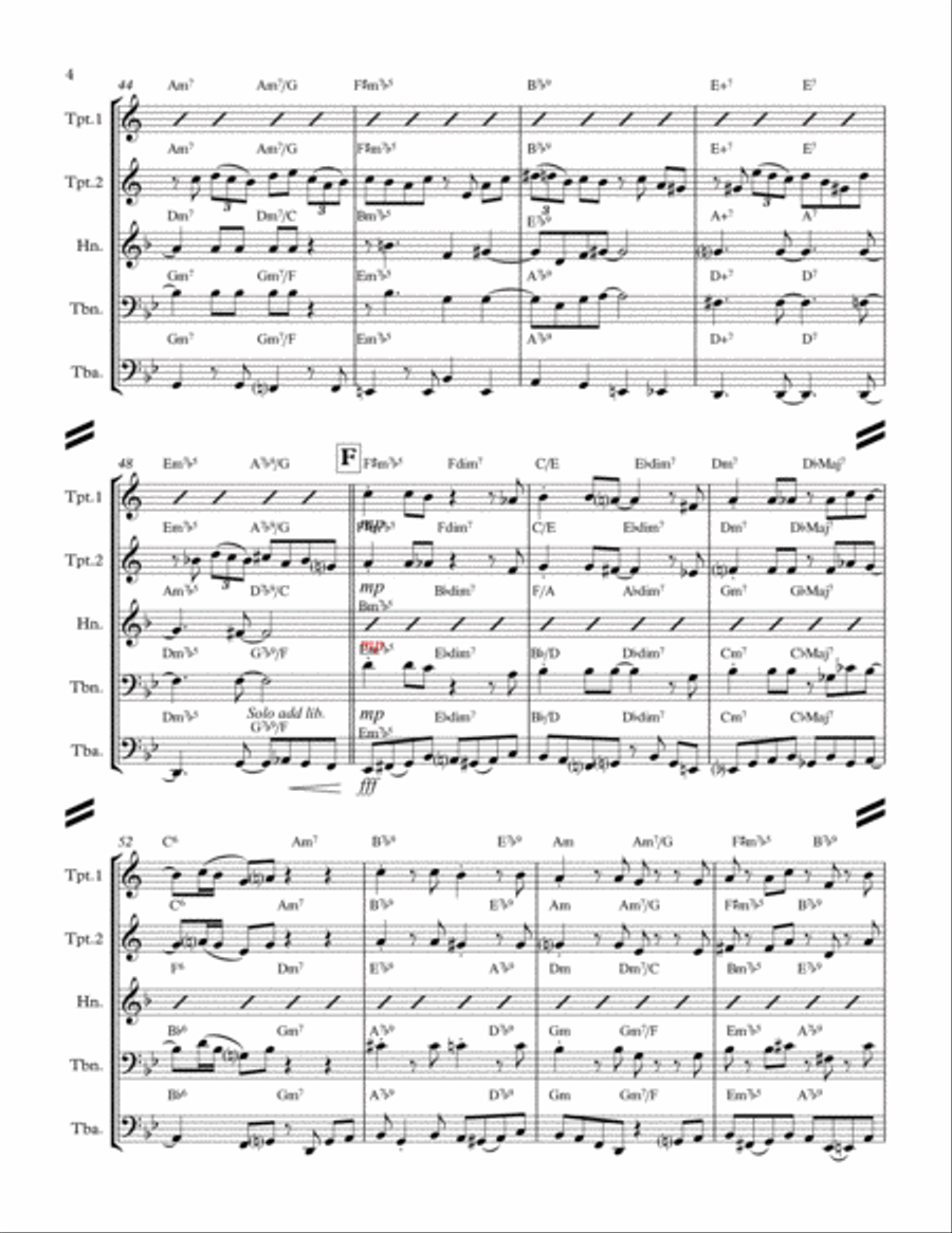 April In Paris Brass Ensemble scores gallery preview page 5
