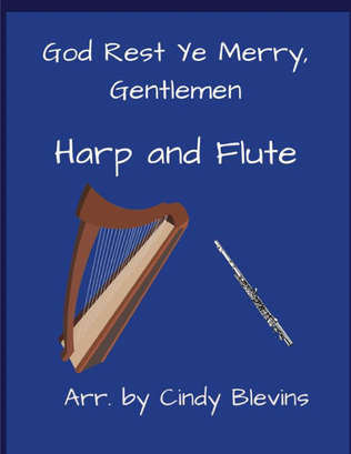 Book cover for God Rest Ye Merry, Gentlemen, for Harp and Flute