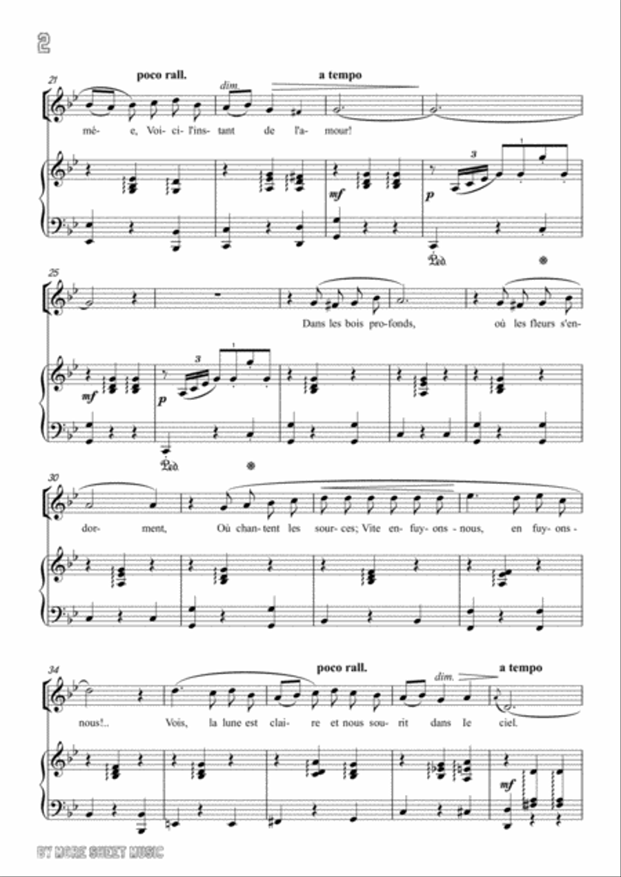 Massenet-Nuit d'Espagne in g minor,for Voice and Piano Voice Solo scores gallery preview page 4