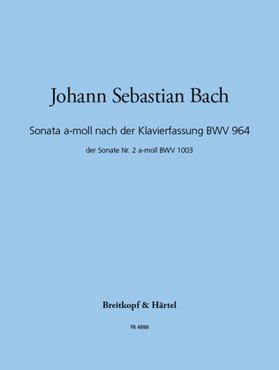 Book cover for Sonata in A minor