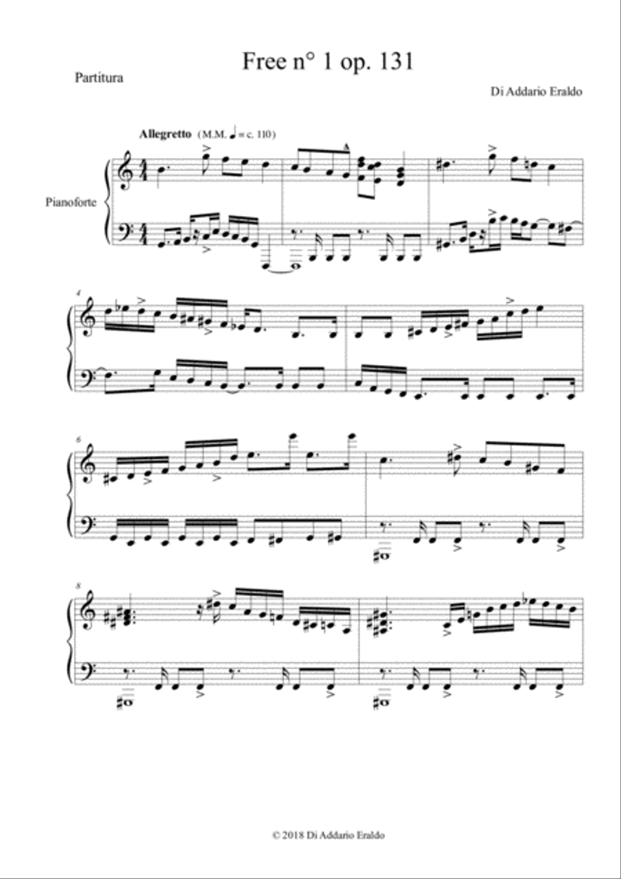 Free n° 1 op. 131 Piano Solo scores gallery preview page 1