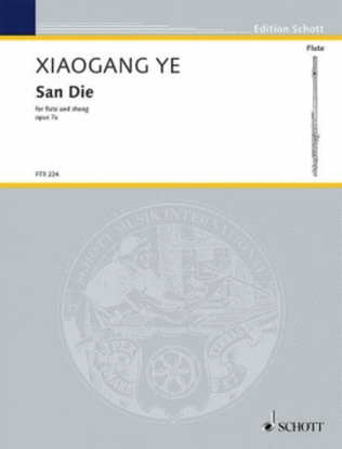 Book cover for San Die Op. 7a For Flute And Zheng Score And Part