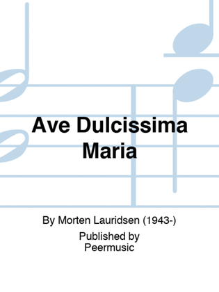 Book cover for Ave Dulcissima Maria