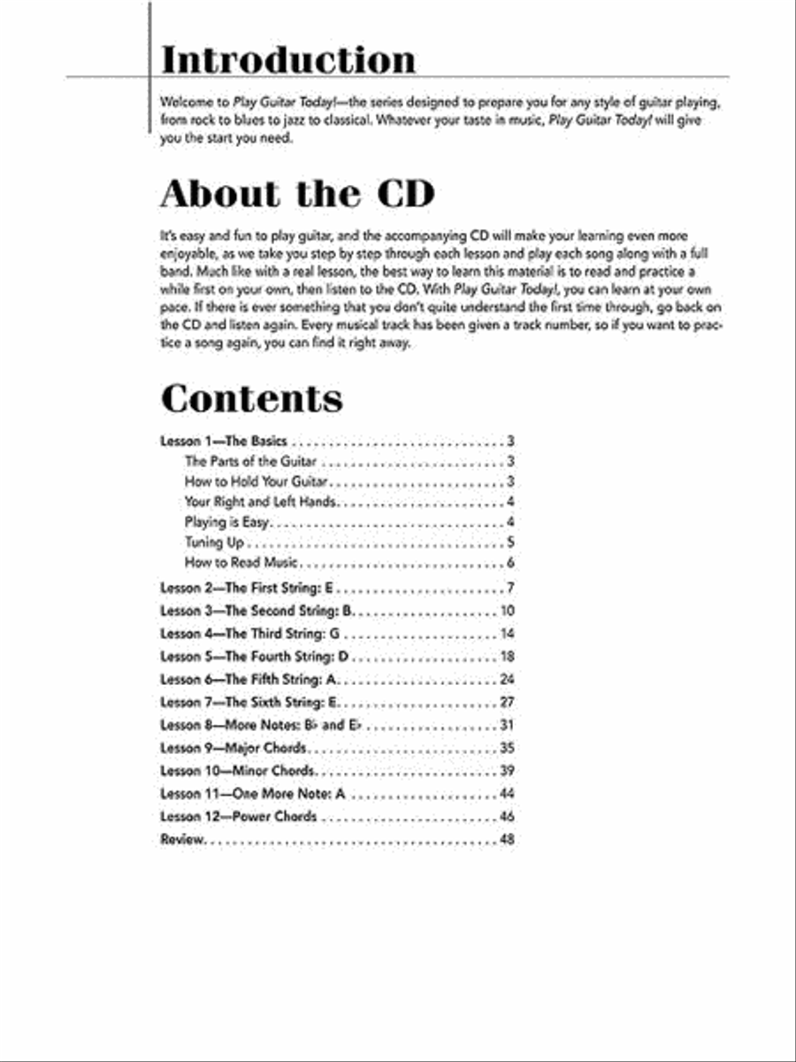 Play Guitar Today! – Level 1 Guitar Tablature scores gallery preview page 2