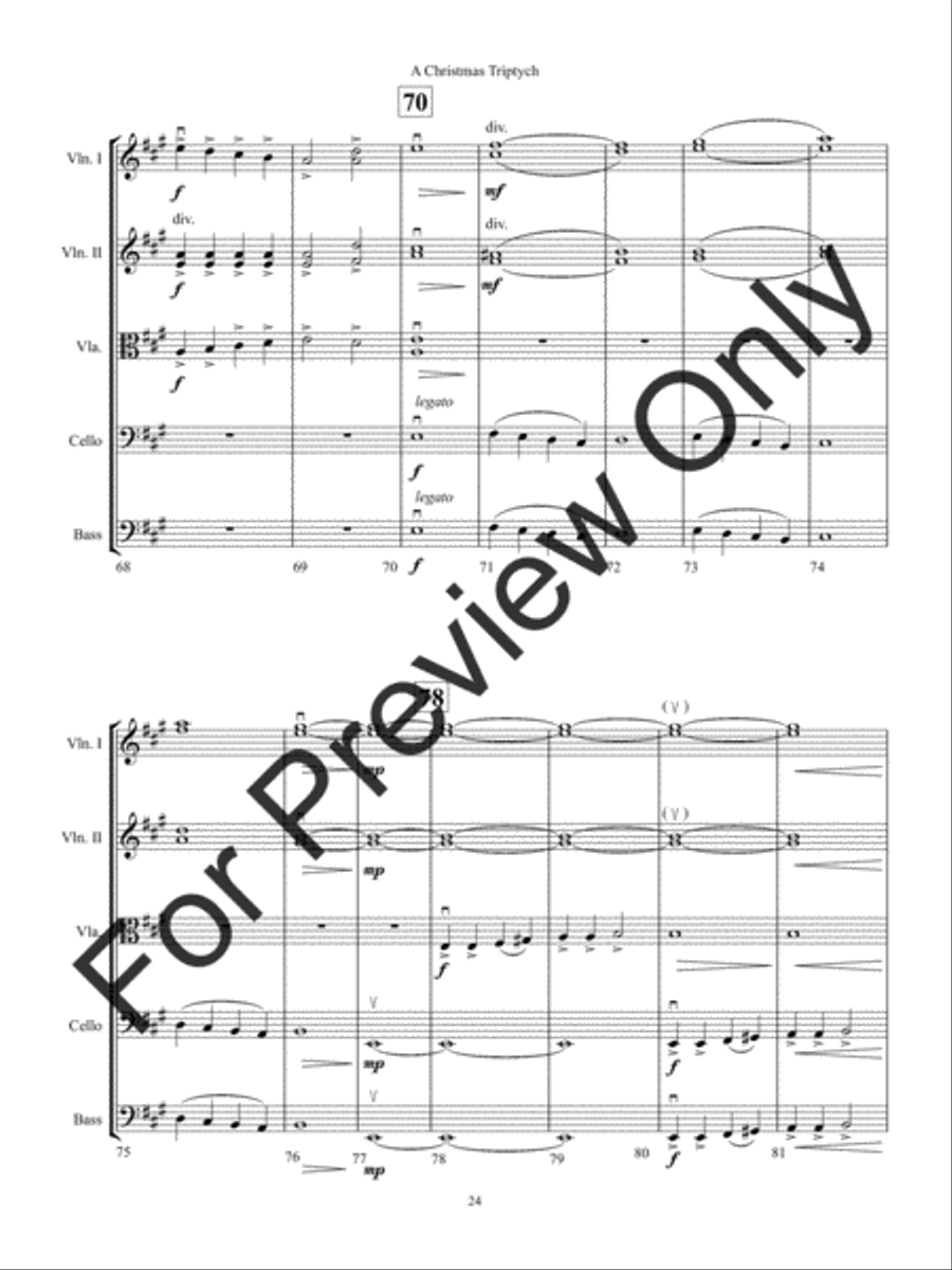 A Christmas Triptych A Christmas Triptych String Orchestra scores gallery preview page 27