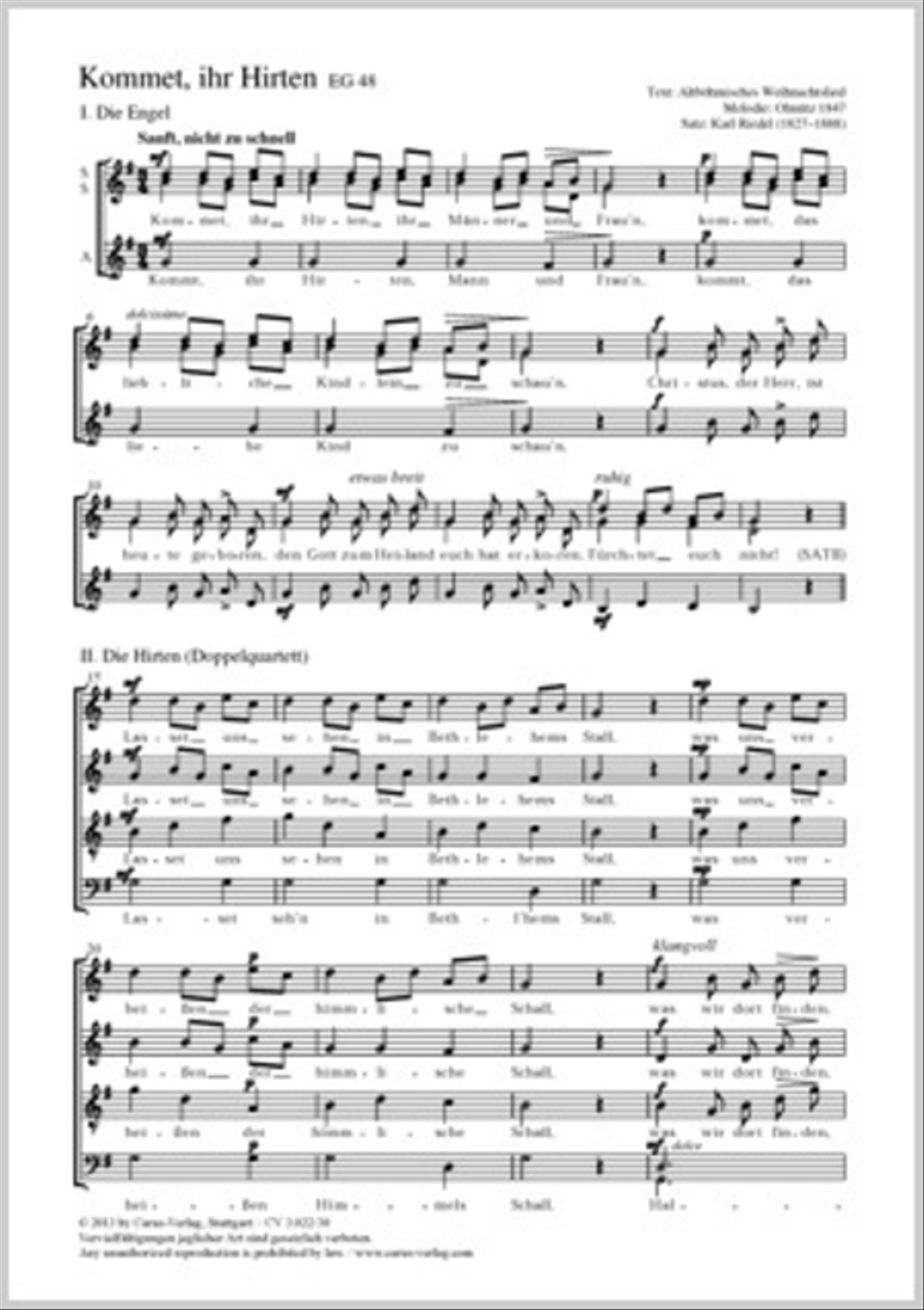 Kommet, ihr Hirten SSATB scores gallery preview page 1