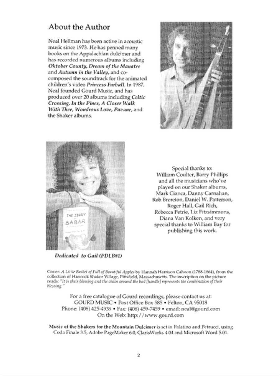 The Music of the Shakers for Mountain Dulcimer Mountain Dulcimer scores gallery preview page 3