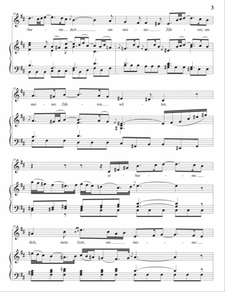 BACH: Erbarme dich, BWV 244 (transposed to B minor) Piano, Vocal scores gallery preview page 4