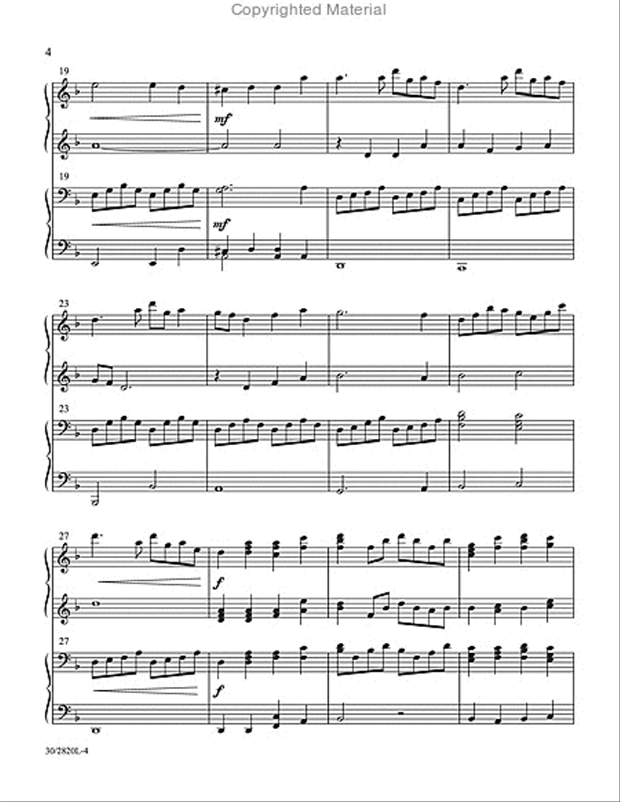 A Garland of Carols - 4-hand Piano Part Choir scores gallery preview page 4