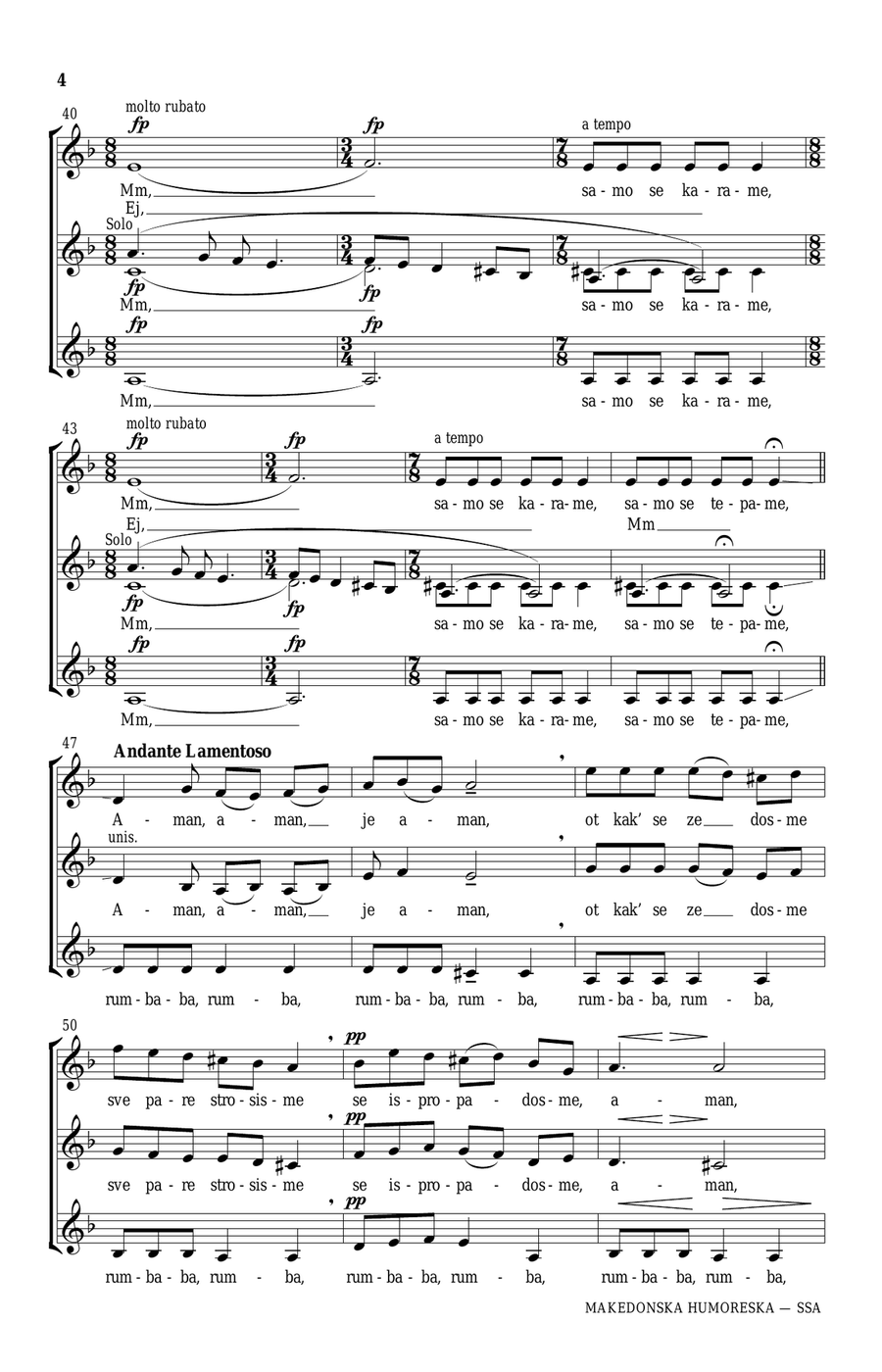 Makedonska Humoreska Makedonska Humoreska SSA scores gallery preview page 4