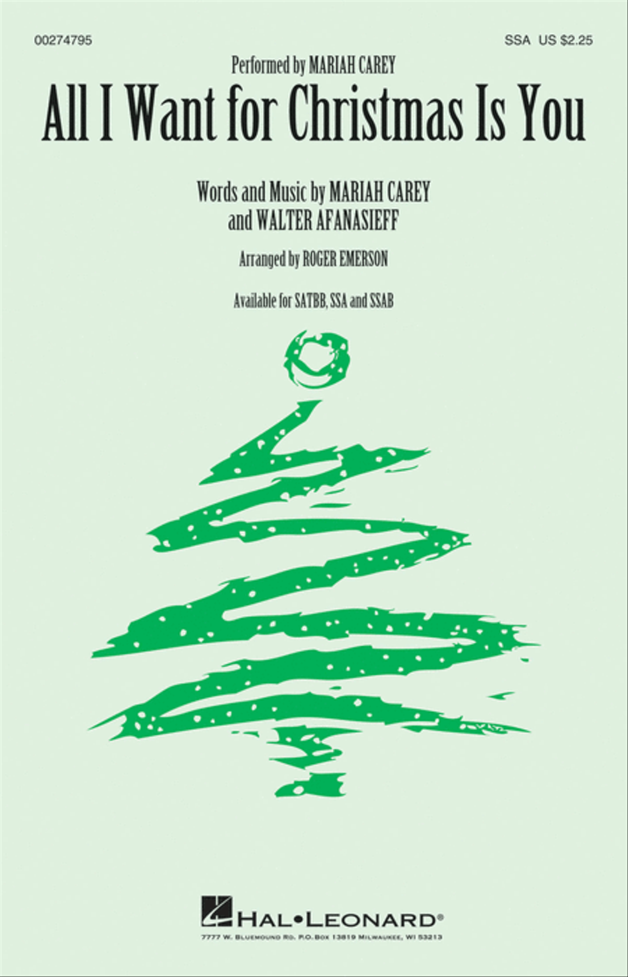 All I Want for Christmas Is You SSA scores gallery preview page 1